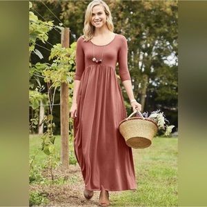 Matilda Jane Clothing × Joanna Gaines Country Drive Maxi Dress Rose Pink XL